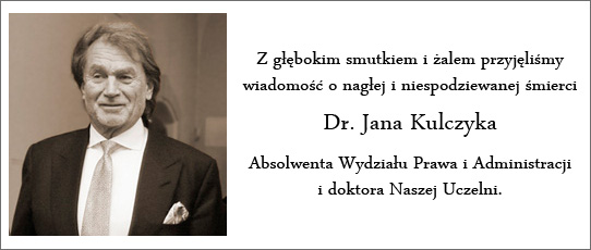 Nekrolog dr Jan Kulczyk